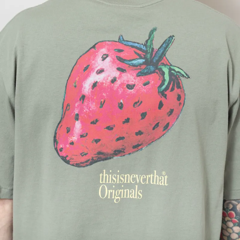 thisisneverthat Strawberry T Shirt Light Olive-4