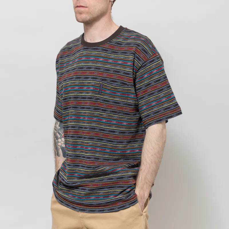 thisisneverthat BE Striped T Shirt Brown-1