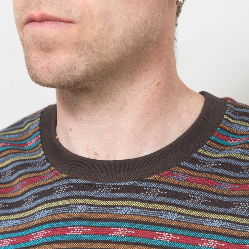 thisisneverthat BE Striped T Shirt Brown-3