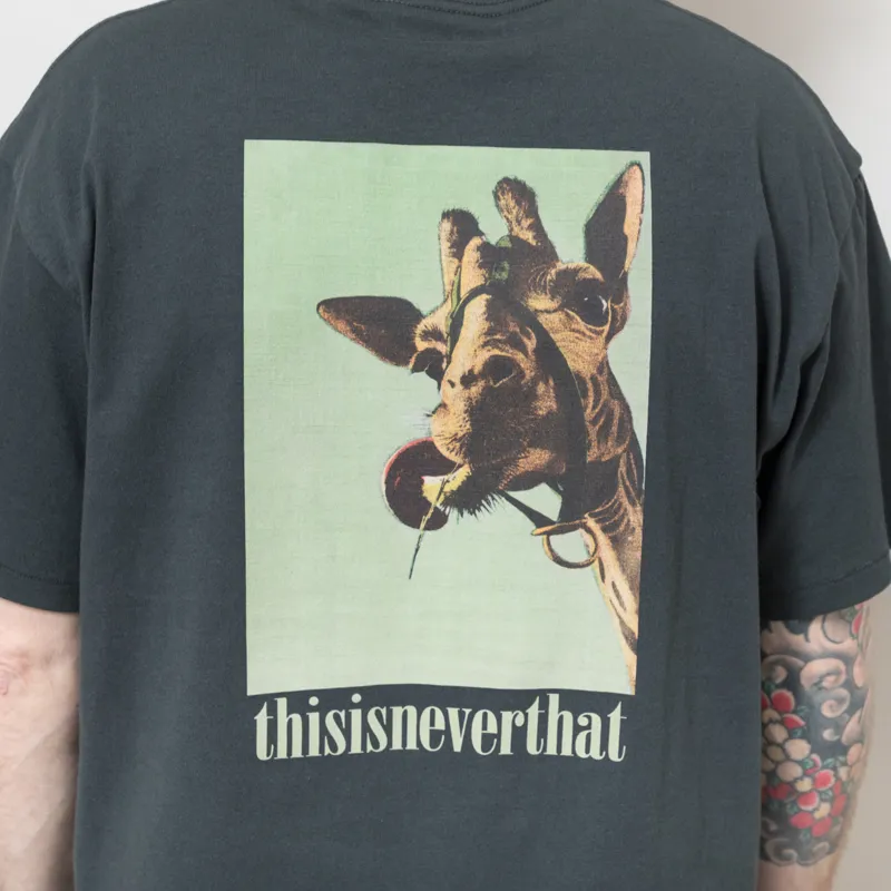 thisisneverthat Giraffe T Shirt Deep Forest-4