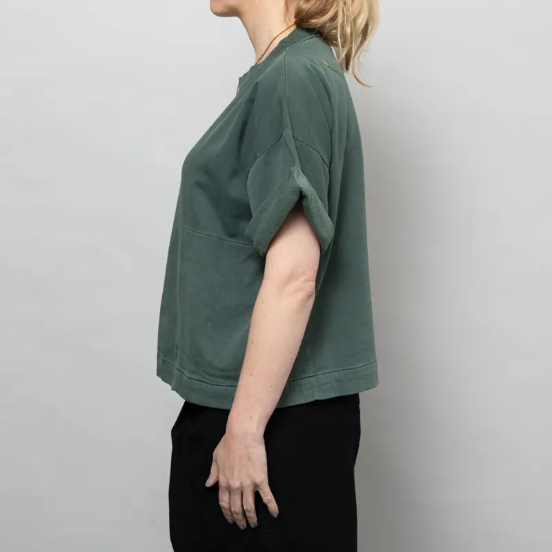 Girls Of Dust Womens Physical T Shirt Twill Jersey Forest Green-3