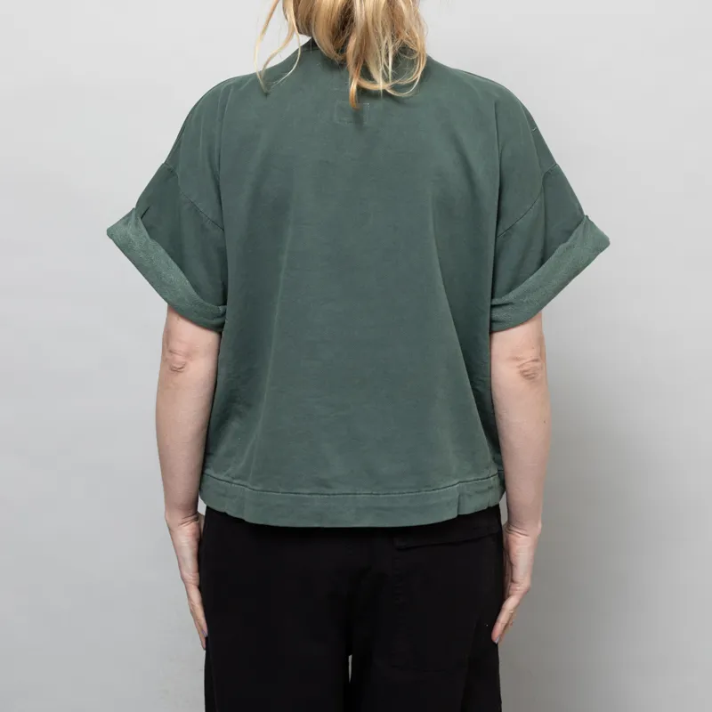 Girls Of Dust Womens Physical T Shirt Twill Jersey Forest Green-4