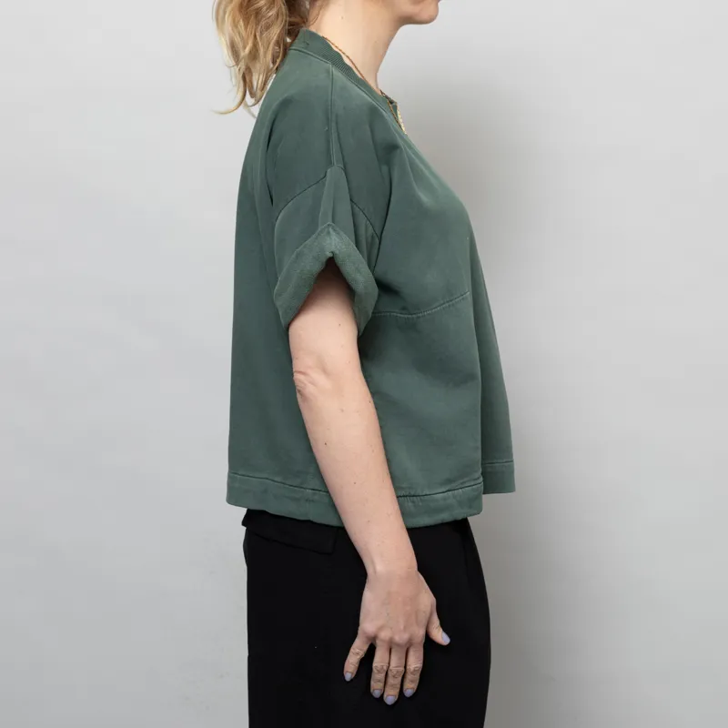 Girls Of Dust Womens Physical T Shirt Twill Jersey Forest Green-5