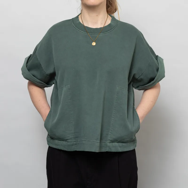 Girls Of Dust Womens Physical T Shirt Twill Jersey Forest Green-1