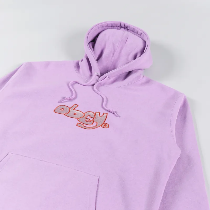 Obey Tag Hoodie Digital Lavender
