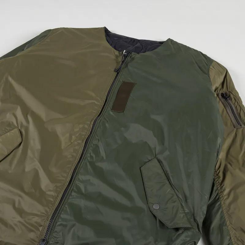 Taion x Beams Lights Reversible MA1 Inner Down Jacket Olive-3