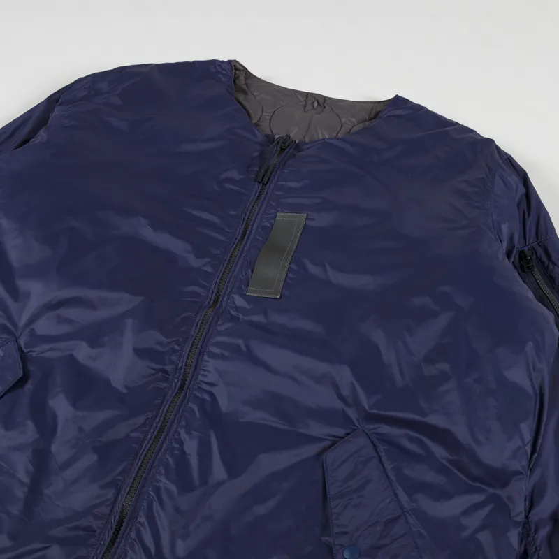 Taion x Beams Lights Reversible MA1 Inner Down Jacket Navy Grey -3