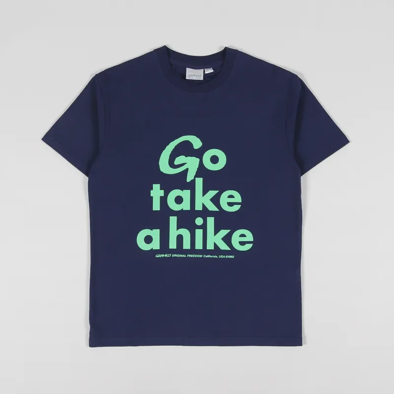 Gramicci Take A Hike T Shirt Navy