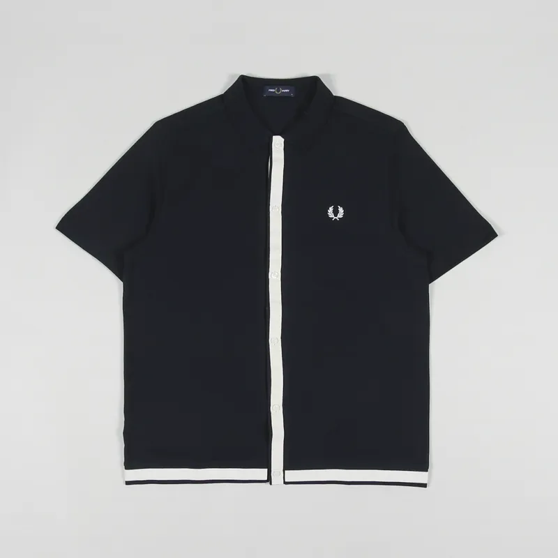 Fred Perry Tape Detail Polo Shirt Navy