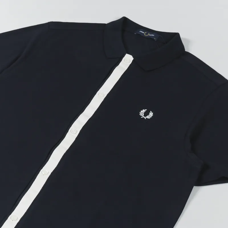 Fred Perry Tape Detail Polo Shirt Navy-2