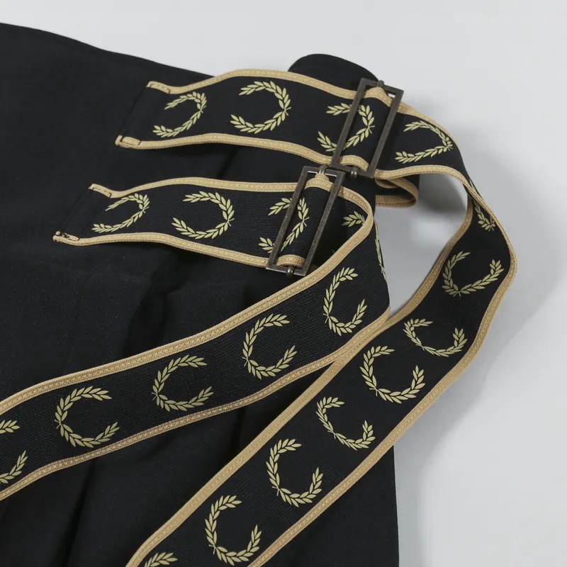 Fred Perry Womens Taped Pleated Skirt Black-7