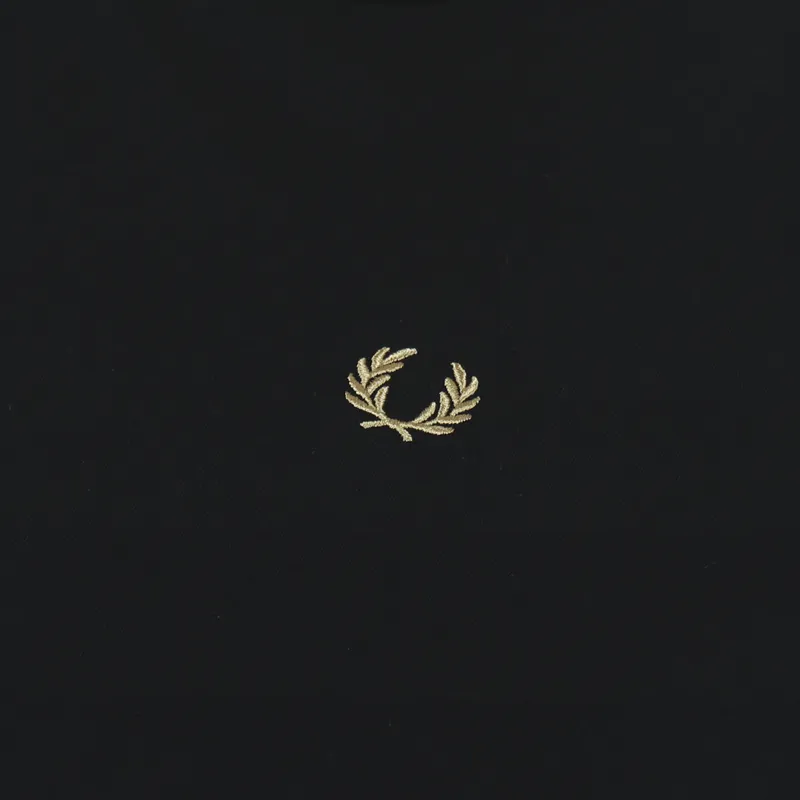 Fred Perry Womens Taped Ringer T Shirt Black-1