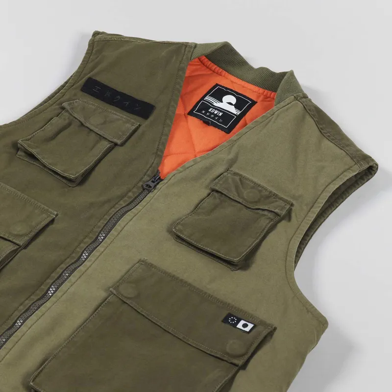 Edwin Tactical Vest Lined Mili Patchwork-3