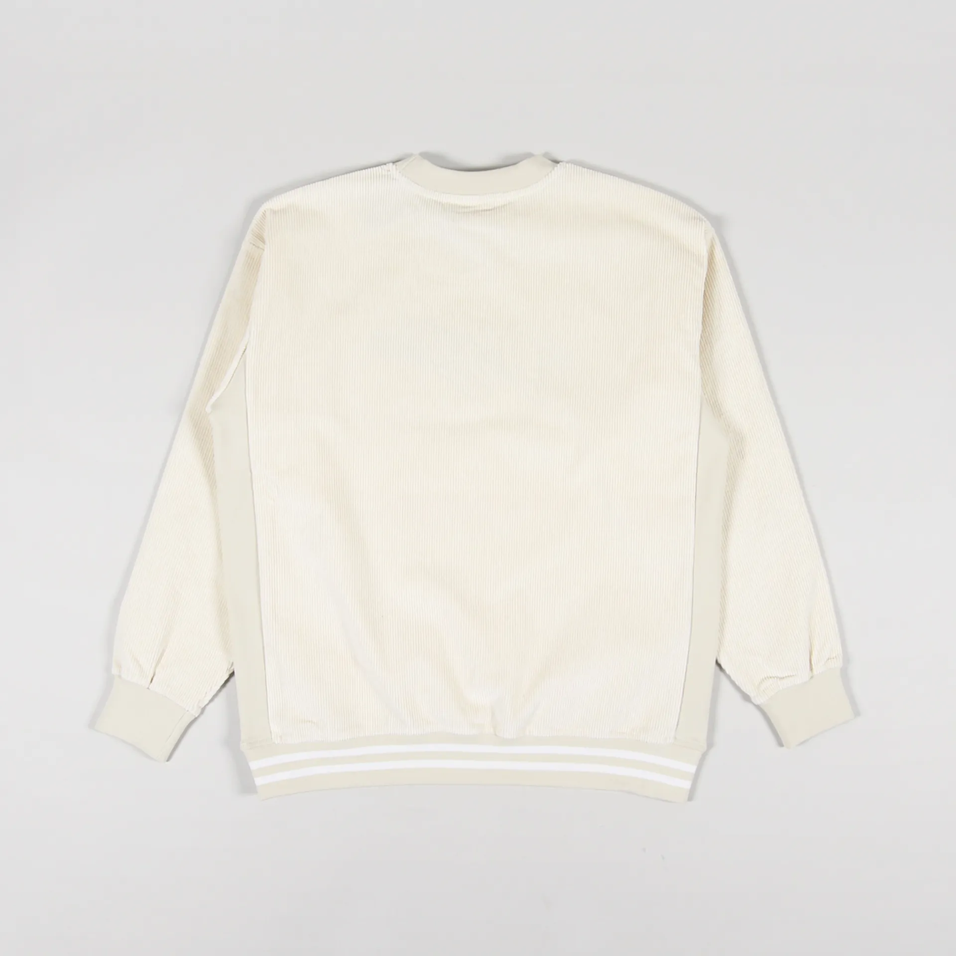 Dime MTL Mens Team Corduroy Crew Neck Sweatshirt Cream White