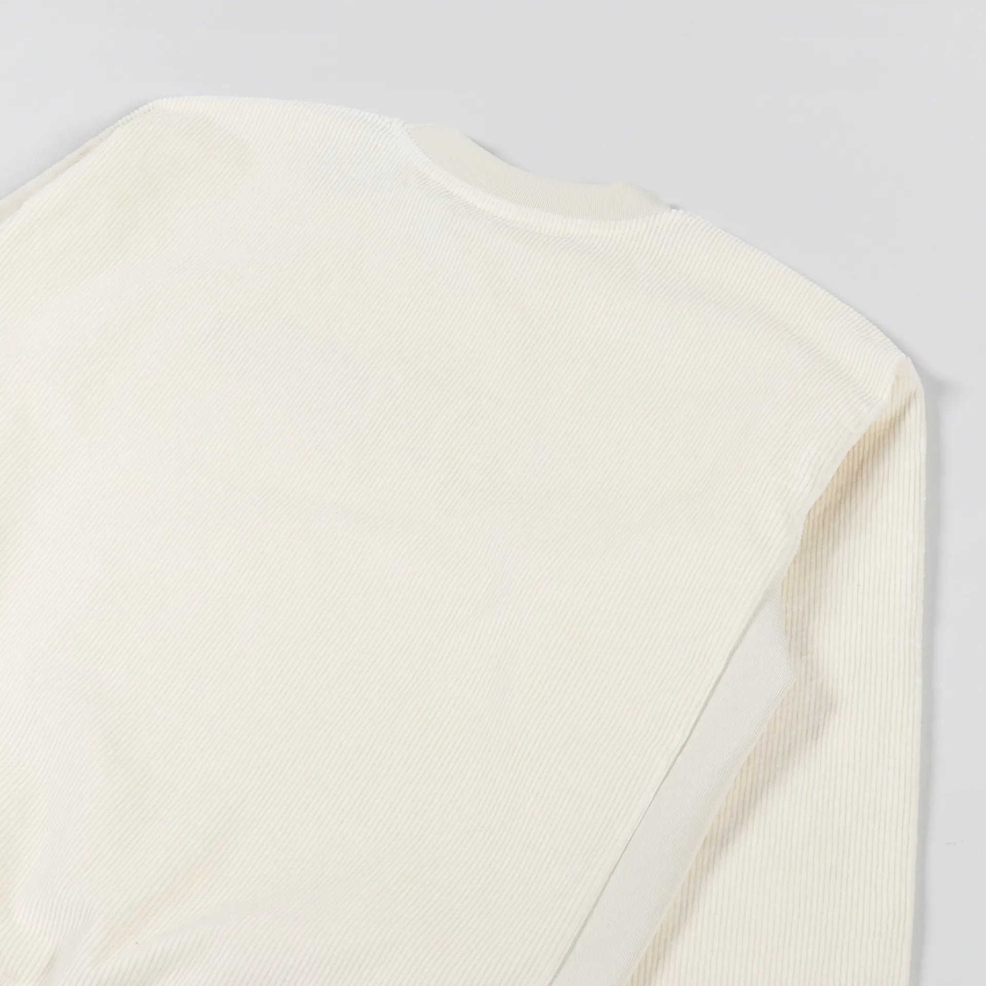 Dime MTL Mens Team Corduroy Crew Neck Sweatshirt Cream White