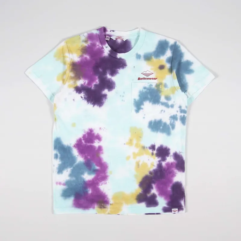 Battenwear Team Pocket T Shirt Tie Dye-1