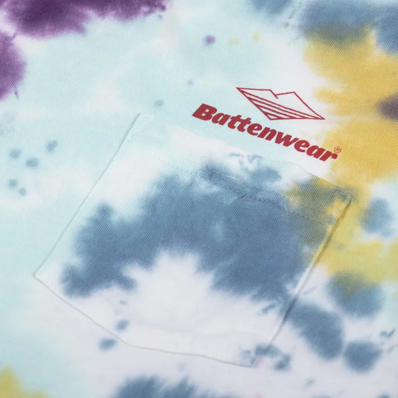 Battenwear Team Pocket T Shirt Tie Dye-6