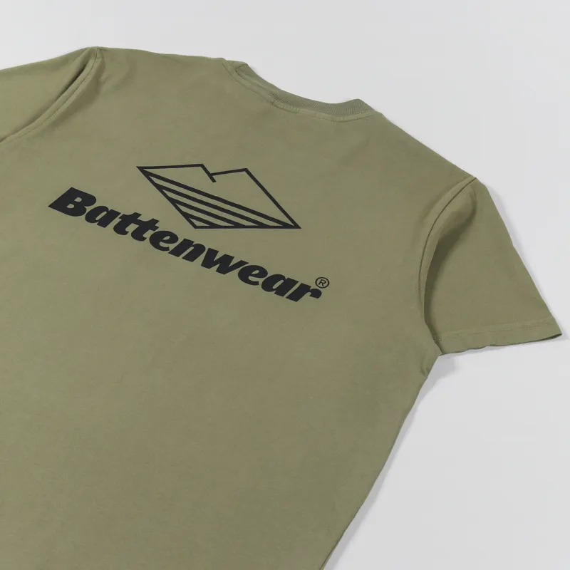 Battenwear Team Pocket T Shirt Olive-2