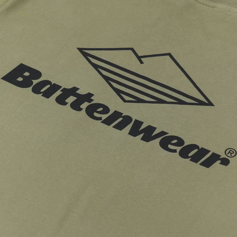 Battenwear Team Pocket T Shirt Olive-4