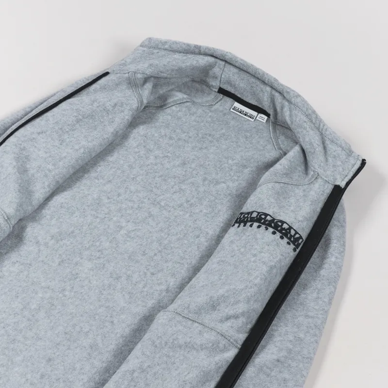 Napapijri Tear Full Zip Fleece Grey Melange-4