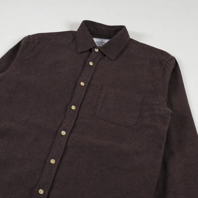 Portuguese Flannel Teca Shirt Brown-2