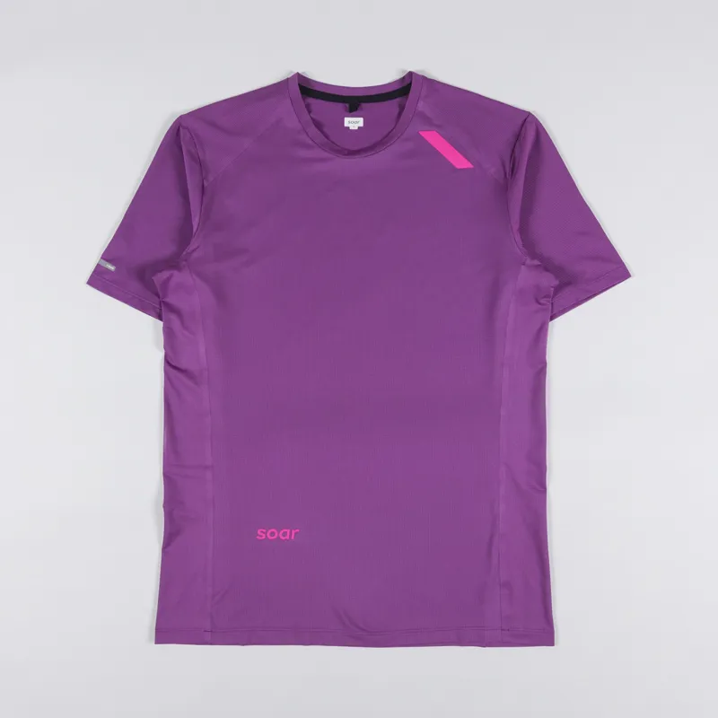 SOAR Running Eco Tech T Shirt Plum