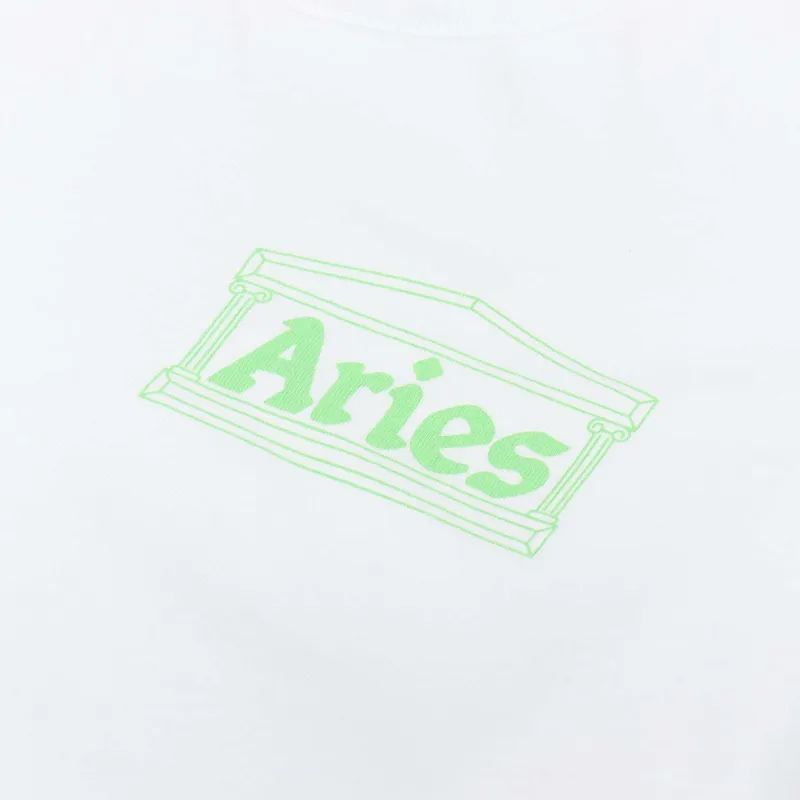 Aries Temple Long Sleeve T Shirt White-5