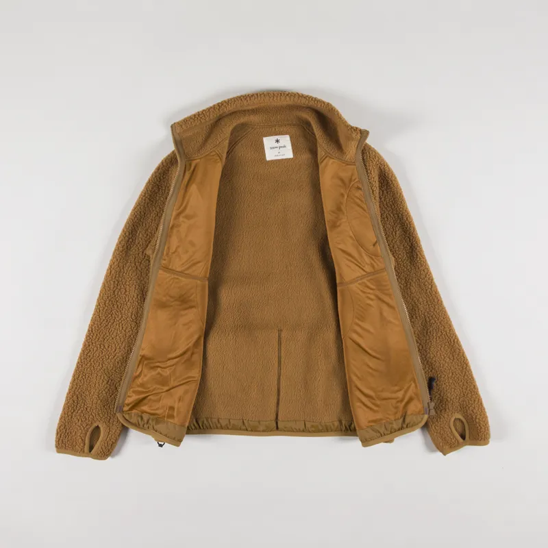 Snow Peak Thermal Boa Fleece Jacket Brown-1