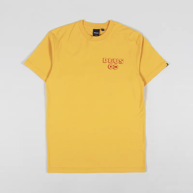 Deus Ex Machina Thinker T Shirt Golden Yellow-1