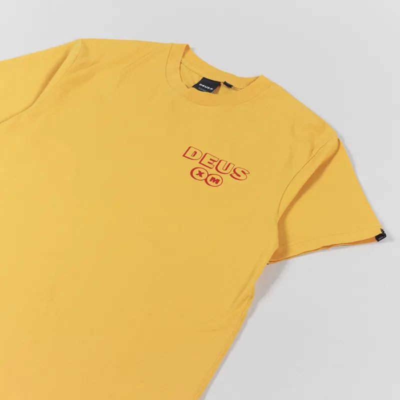 Deus Ex Machina Thinker T Shirt Golden Yellow-3