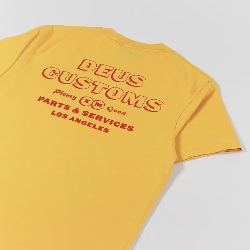 Deus Ex Machina Thinker T Shirt Golden Yellow-2