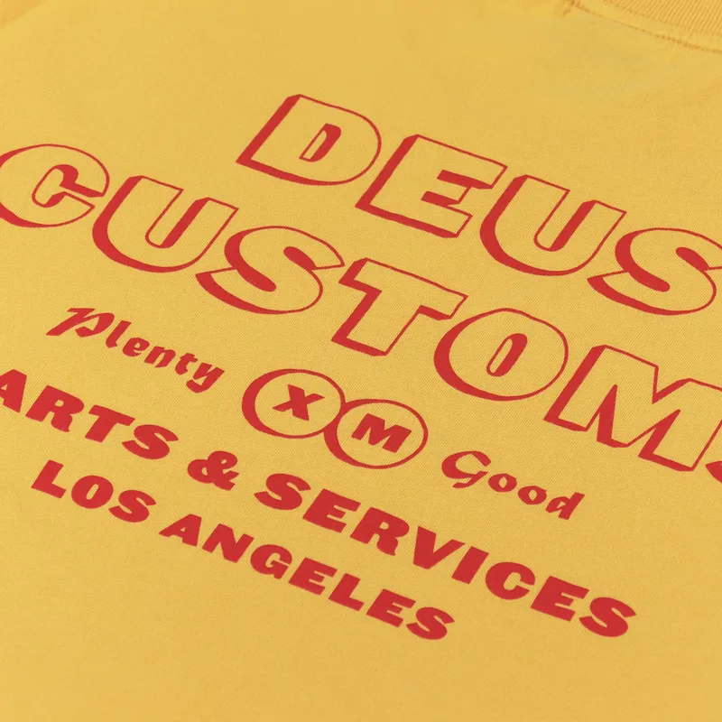 Deus Ex Machina Thinker T Shirt Golden Yellow-4