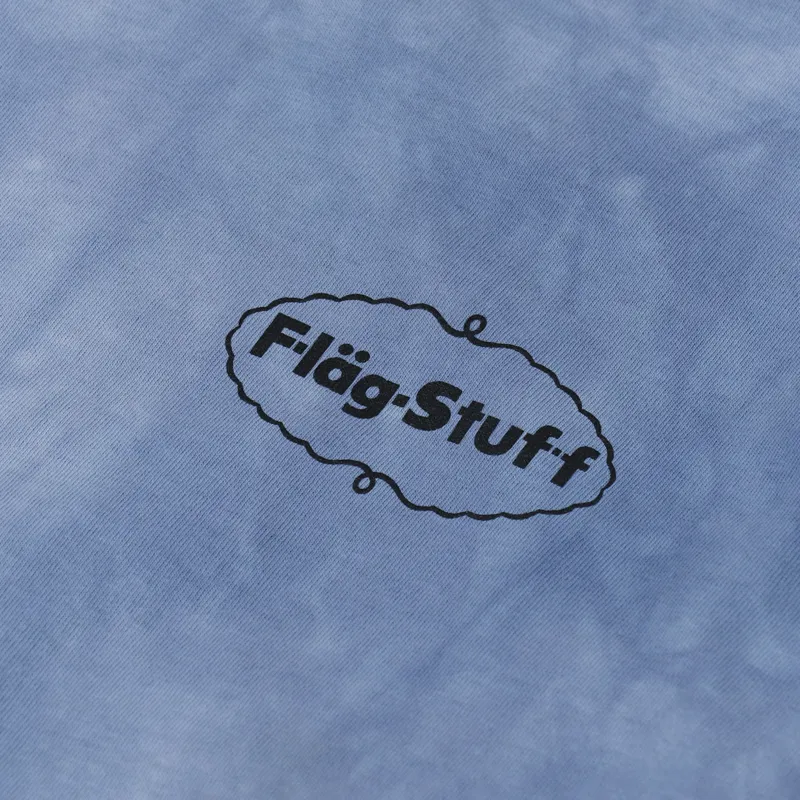 Flagstuff Tie Dye Long Sleeve T Shirt Blue Orange-3