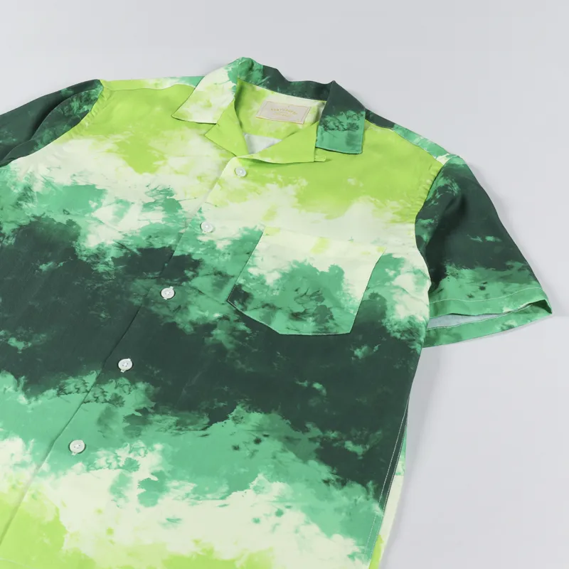 Portuguese Flannel Tie Dye Shirt Green-2