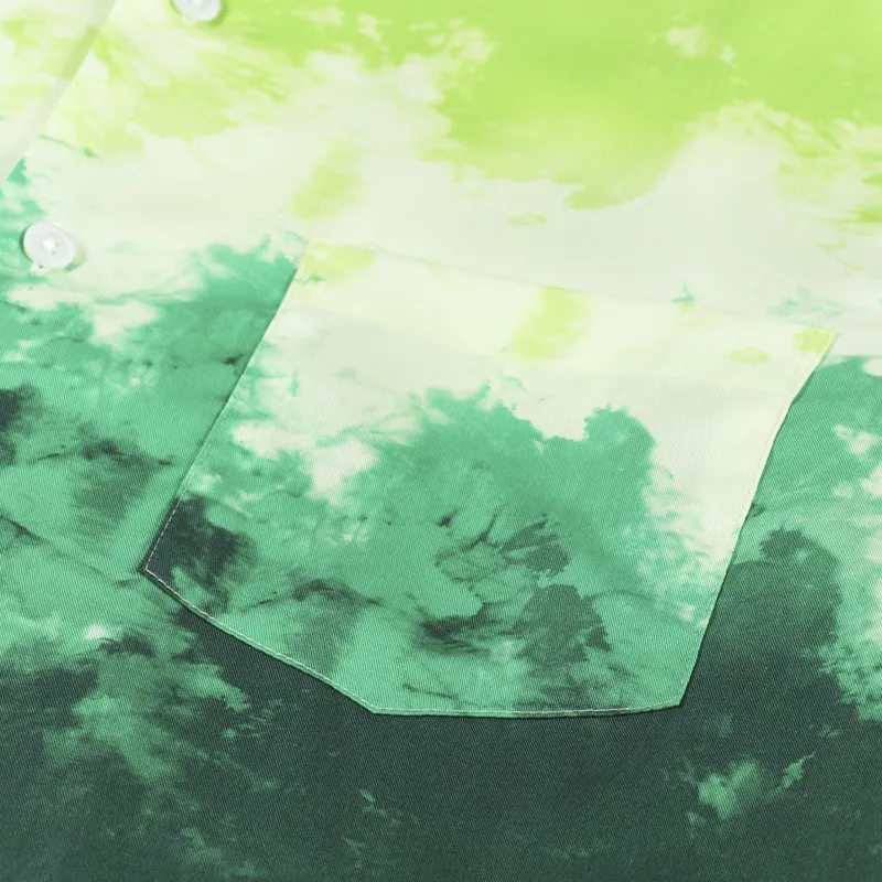 Portuguese Flannel Tie Dye Shirt Green-5