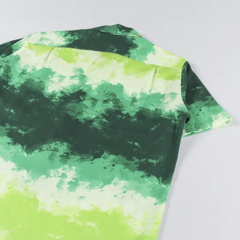 Portuguese Flannel Tie Dye Shirt Green-3