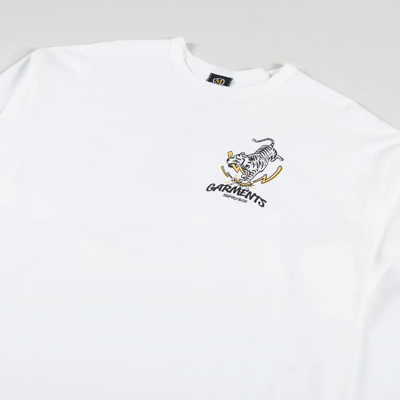 FrizmWORKS Tiger Pugmark Long Sleeve T Shirt White-3