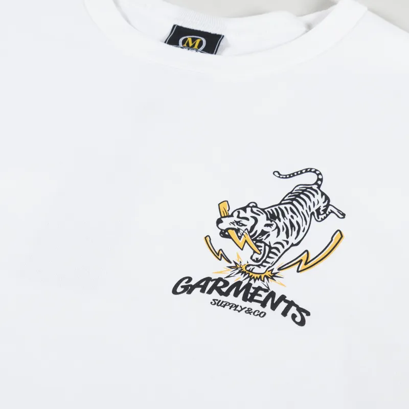 FrizmWORKS Tiger Pugmark Long Sleeve T Shirt White-5