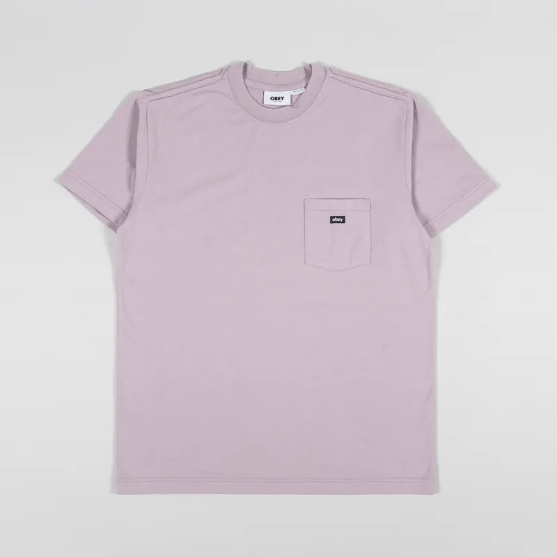 Obey Timeless Recycled Pocket T Shirt Lilac Chalk