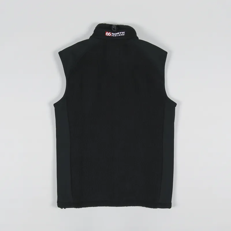 66 North Tindur Shearling Vest Black Recycled-2