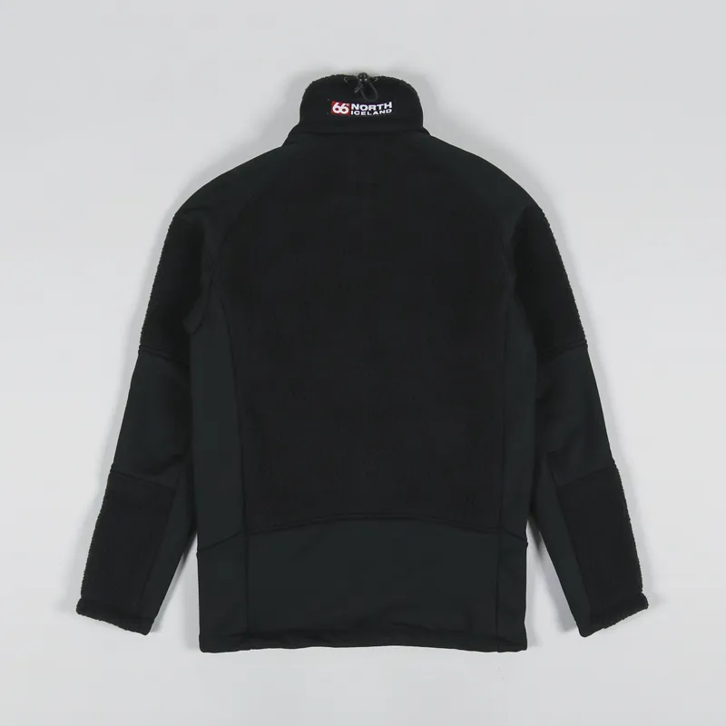 66 North Tindur Technical Shearling Jacket Black Recycled-2