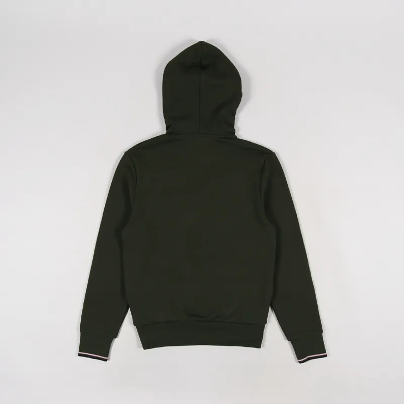 Fred Perry Tipped Hooded Sweatshirt Hunting Green-1