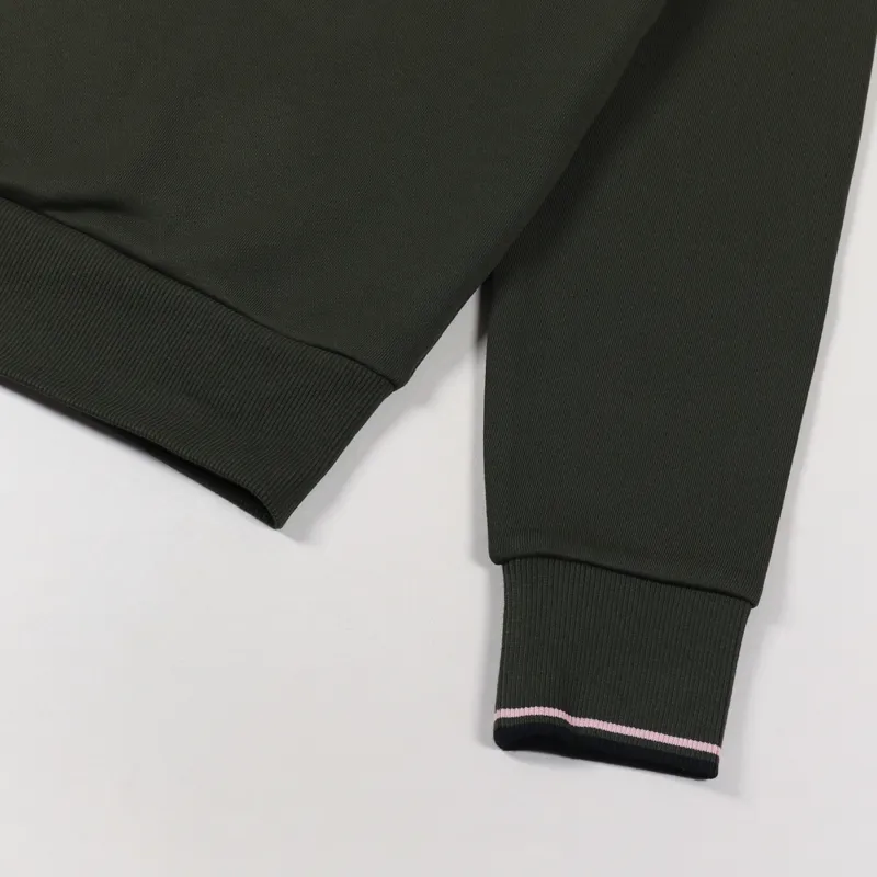 Fred Perry Tipped Hooded Sweatshirt Hunting Green-6