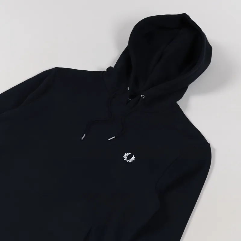 Fred Perry Tipped Hooded Sweatshirt Navy-2