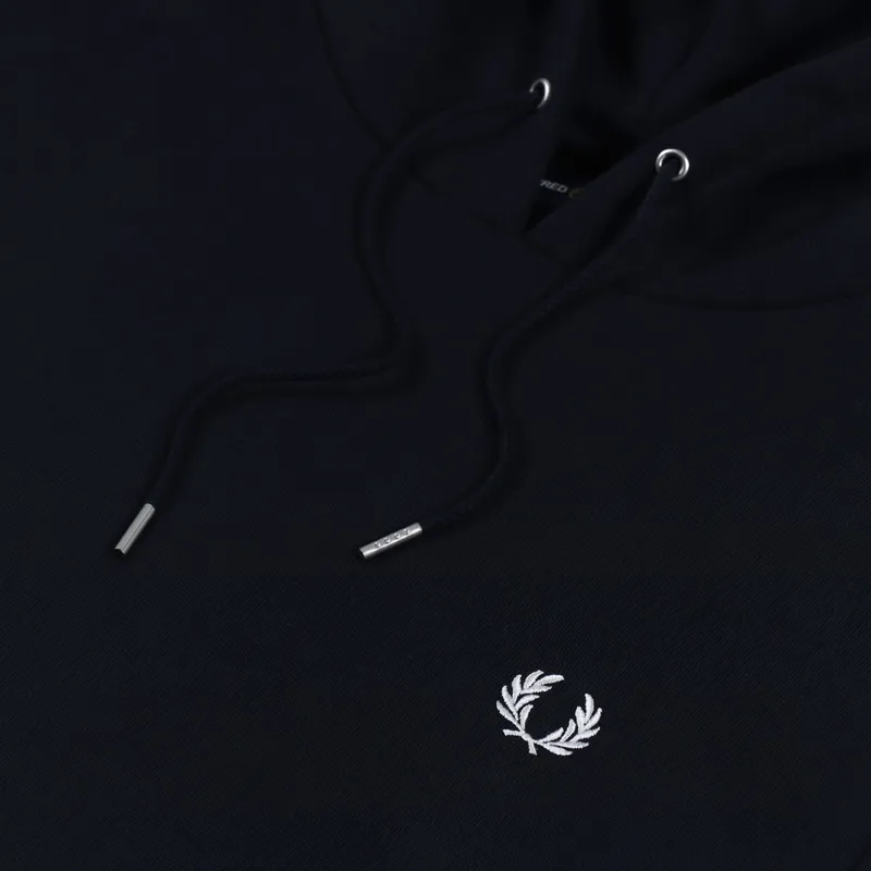 Fred Perry Tipped Hooded Sweatshirt Navy-5