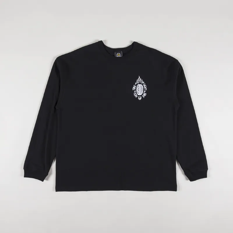 FrizmWORKS Tire Fire Long Sleeve T Shirt Black-1