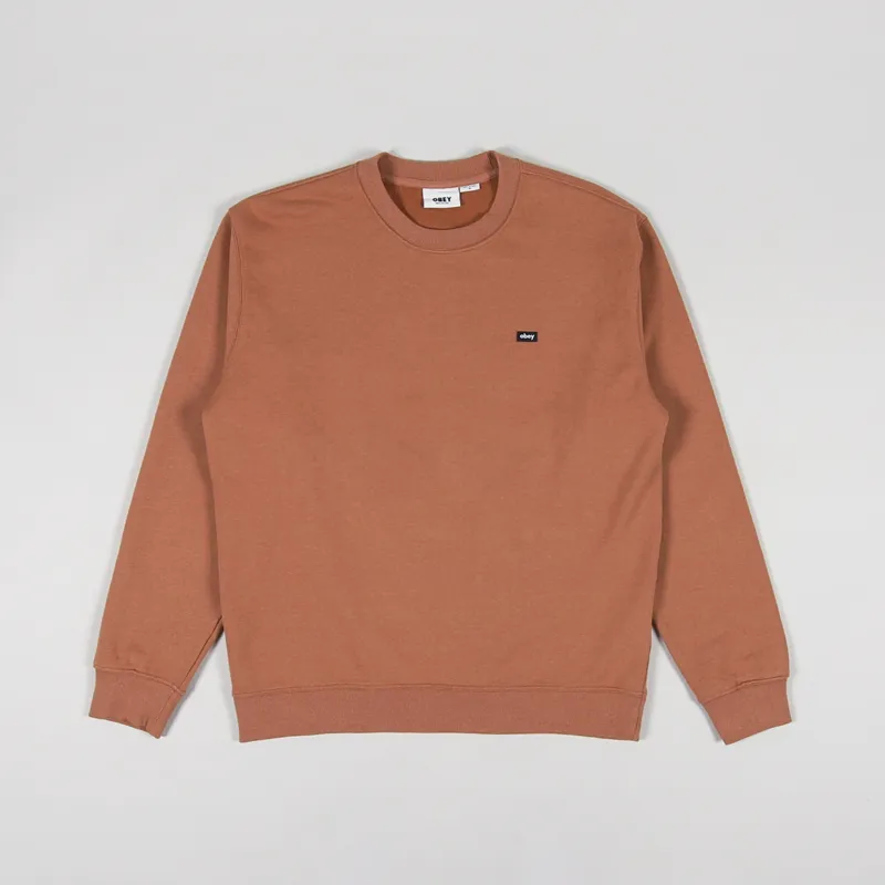 Obey Timeless Recycled Heavy Crew Sweat Brown Sugar