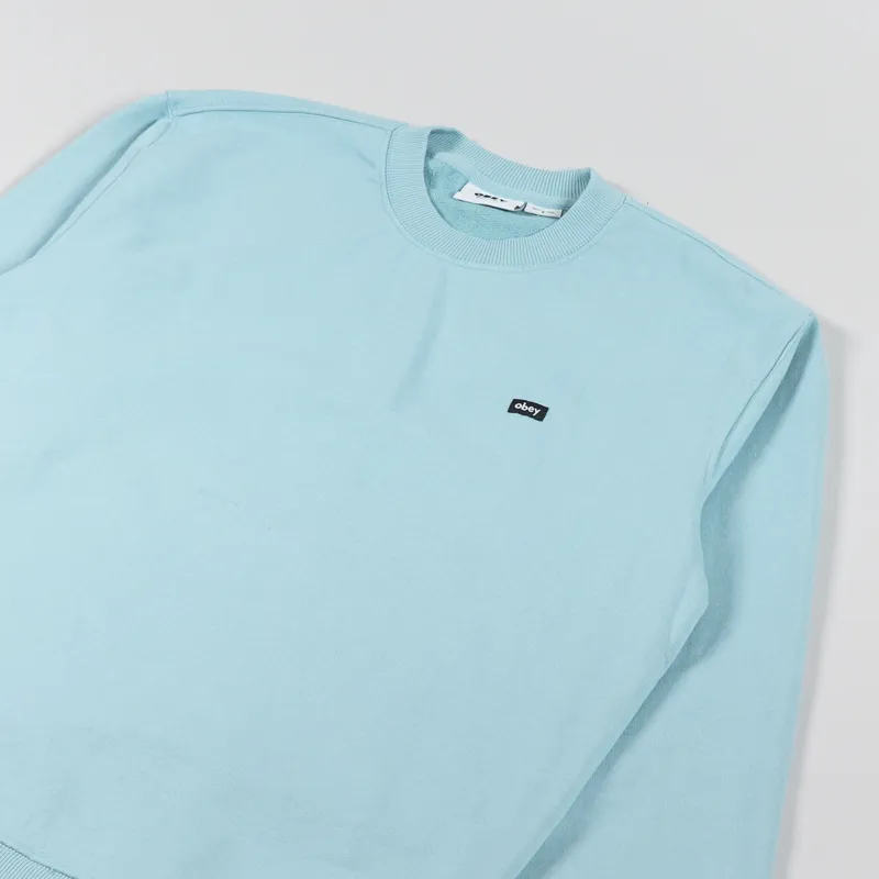 Obey Timeless Recycled Heavy Crew Sweat Turquoise-2