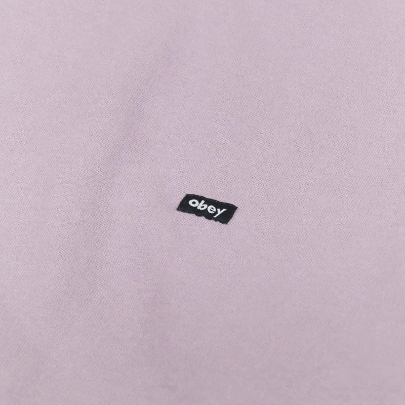 Obey Timeless Recycled Heavy Crew Sweat Lilac Chalk-5