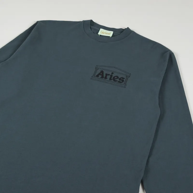 Aries Temple Long Sleeve T Shirt Dark Green-2